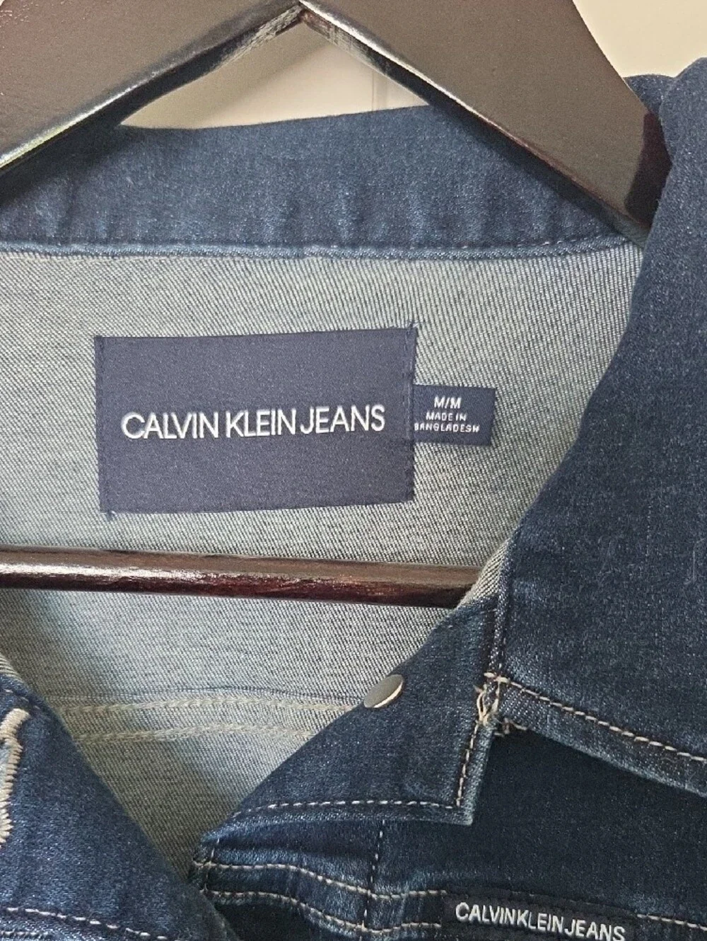 Calvin Klein Navy Denim Jacket (size M) - Picture 2 of 7